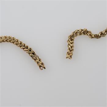 10kt Gold Wheat Chain Necklace