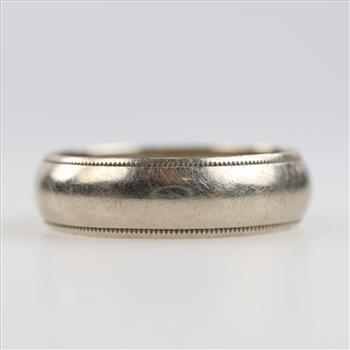 10kt Gold White Gold Band