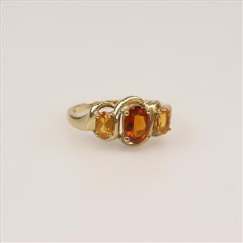 10kt Gold Yellow And Golden Quartz Ring