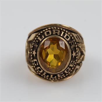 10kt Gold Yellow Stone Class Ring
