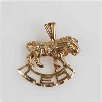 10kt Gold Zodiac Leo Pendant