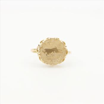 10kt Gold Zodiac Sign Ring