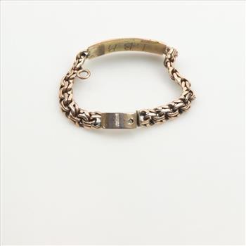 10kt Gold-plated Name Plate Bracelet