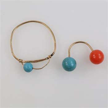 10kt GP Beaded Jewelry, 2 Pieces