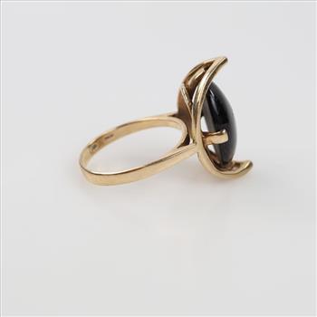 10kt GP Black Stone Ring