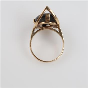 10kt GP Black Stone Ring