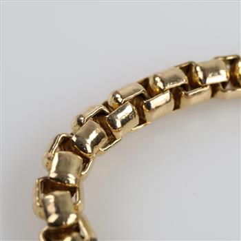 10kt GP Box Link Bracelet