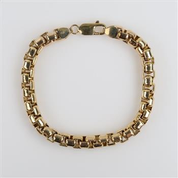 10kt GP Box Link Bracelet