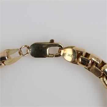 10kt GP Box Link Bracelet