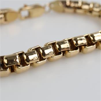 10kt GP Box Link Bracelet