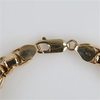 10kt GP Box Link Bracelet