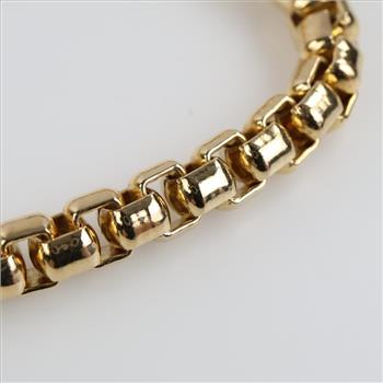10kt GP Box Link Bracelet