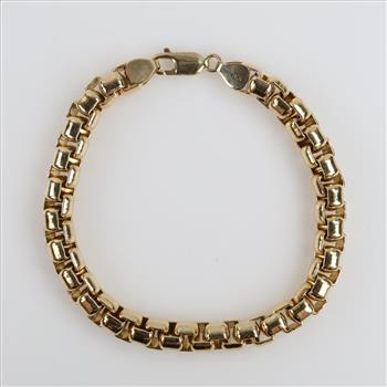 10kt GP Box Link Bracelet