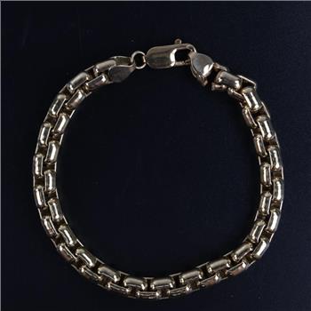 10kt GP Box Link Bracelet