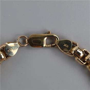10kt GP Box Link Bracelet