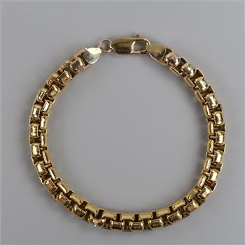 10kt GP Box Link Bracelet