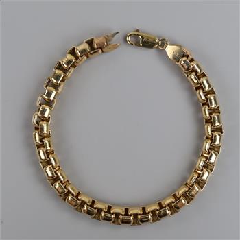 10kt GP Box Link Bracelet