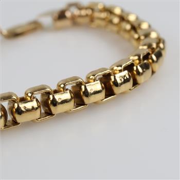 10kt GP Box Link Bracelet