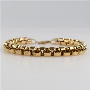 10kt GP Box Link Bracelet