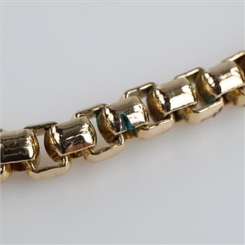 10kt GP Box Link Bracelet