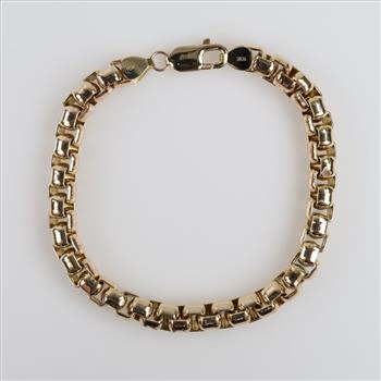 10kt GP Box Link Bracelet