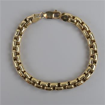 10kt GP Box Link Bracelet