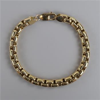 10kt GP Box Link Bracelet