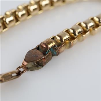 10kt GP Box Link Bracelet