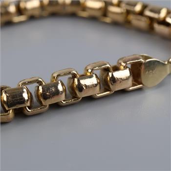10kt GP Box Link Bracelet