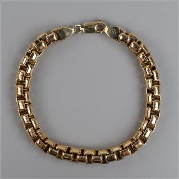 10kt GP Box Link Bracelet