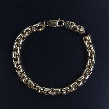 10kt GP Box Link Bracelet