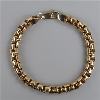 10kt GP Box Link Bracelet