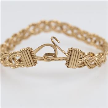 10kt GP Braided Bracelet