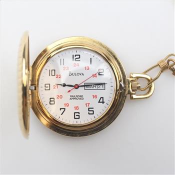 10kt GP Bulova Railroad Approved Pocket Watch