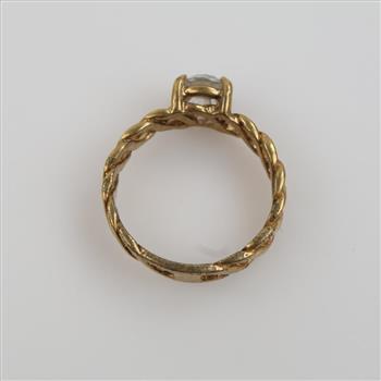 10kt GP Clear Stone Celtic Knott Ring