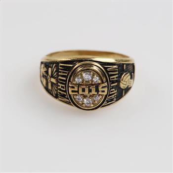 10kt GP Clear Stone Class Ring
