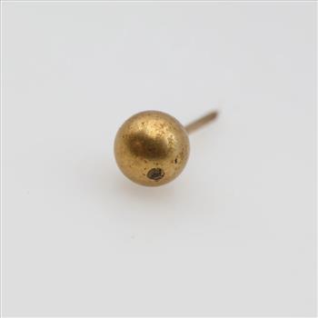10kt GP Hollow Ball Stud Earring