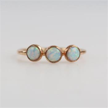 10kt GP Iridescent Stone Ring