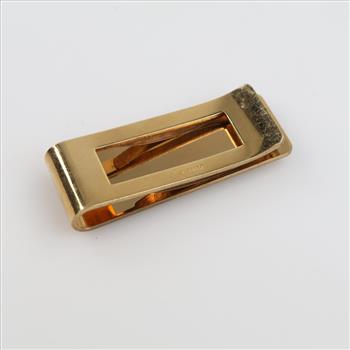 10kt GP Money Clip Red Stone Accent