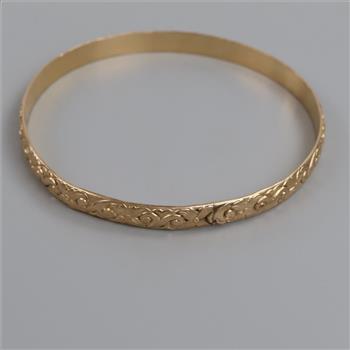 10kt GP Ornate Bangle Bracelet