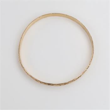 10kt GP Ornate Bangle Bracelet