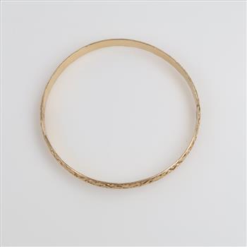 10kt GP Ornate Bangle Bracelet