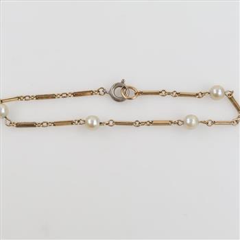 10kt GP Pearl Bracelet