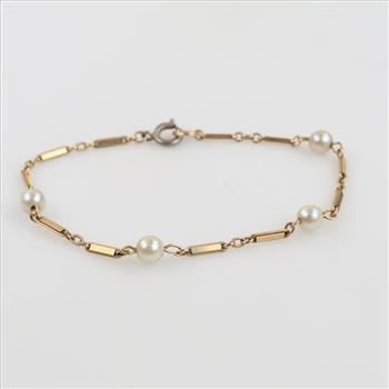10kt GP Pearl Bracelet