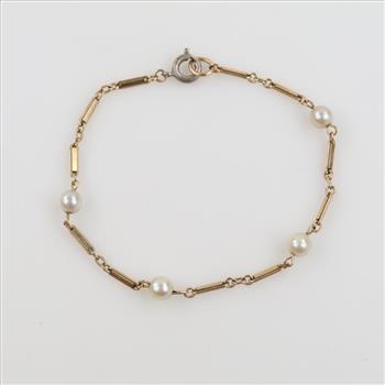 10kt GP Pearl Bracelet