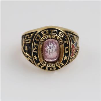 10kt GP Pink Stone Class Ring