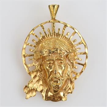 10kt GP Religious Hollow Pendant