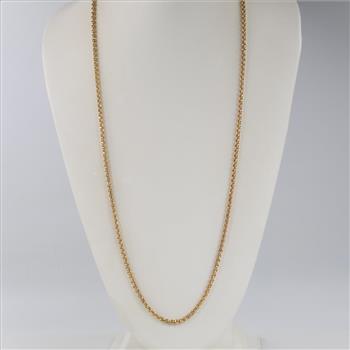 10kt GP Rolo Link Necklace