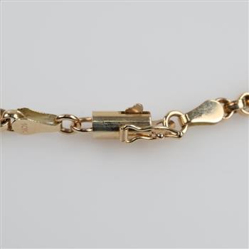 10kt GP Rolo Link Necklace