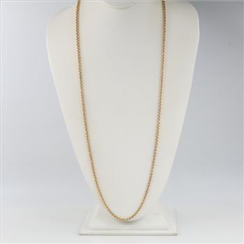 10kt GP Rolo Link Necklace
